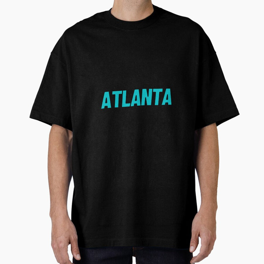 Atlanta Retro Outlined Oversized T Shirt