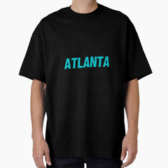 Atlanta Retro Outlined Oversized T Shirt
