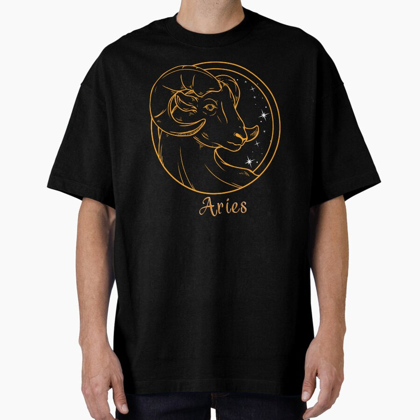 Aries The Ram Zodiac Signversion 4 Oversized T Shirt