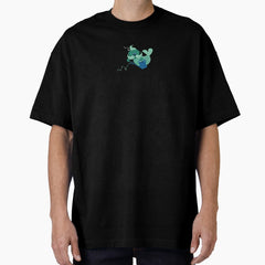 Blue & Green fan Aquarius Oversized T-Shirt