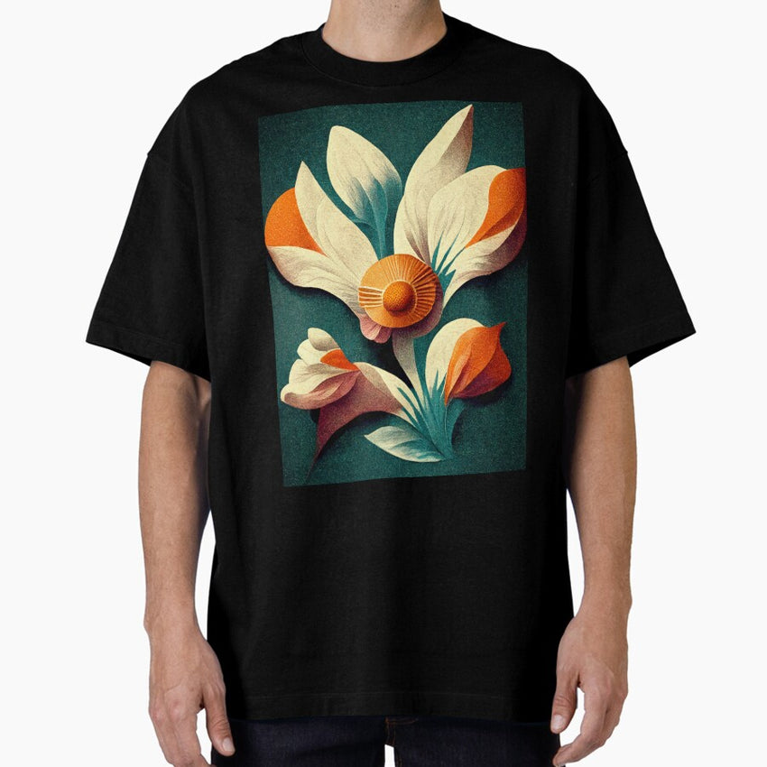 70s Flower Power Oversized T-Shirt