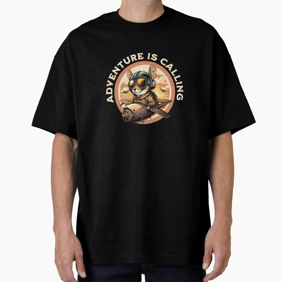 Adventure Is Calling Gift Idea For Traveler Camping Hiking Mountain Nature Lover Gift Adventure Awaits Adventure Lover Outdoor Lover Pilot Oversized T Shirt
