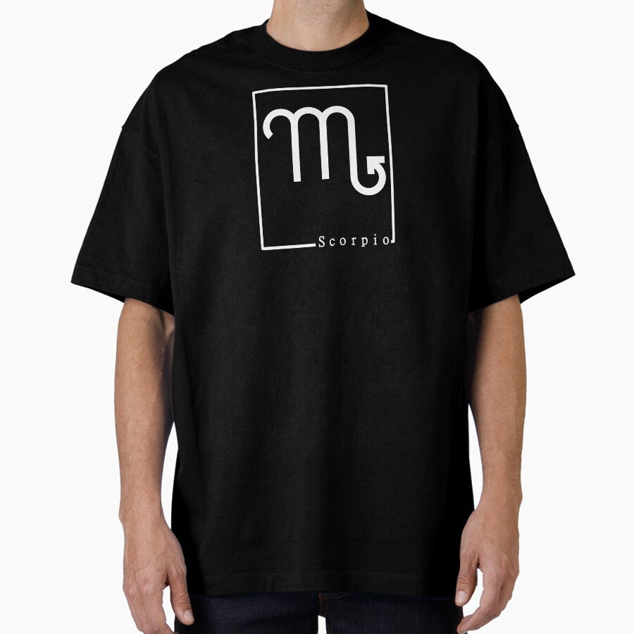 Scorpio Zodiac Sign Minimalist And Tasteful Design Oversized T-Shirt