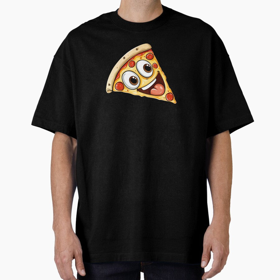 Pizza Sticker 02 Oversized T-Shirt