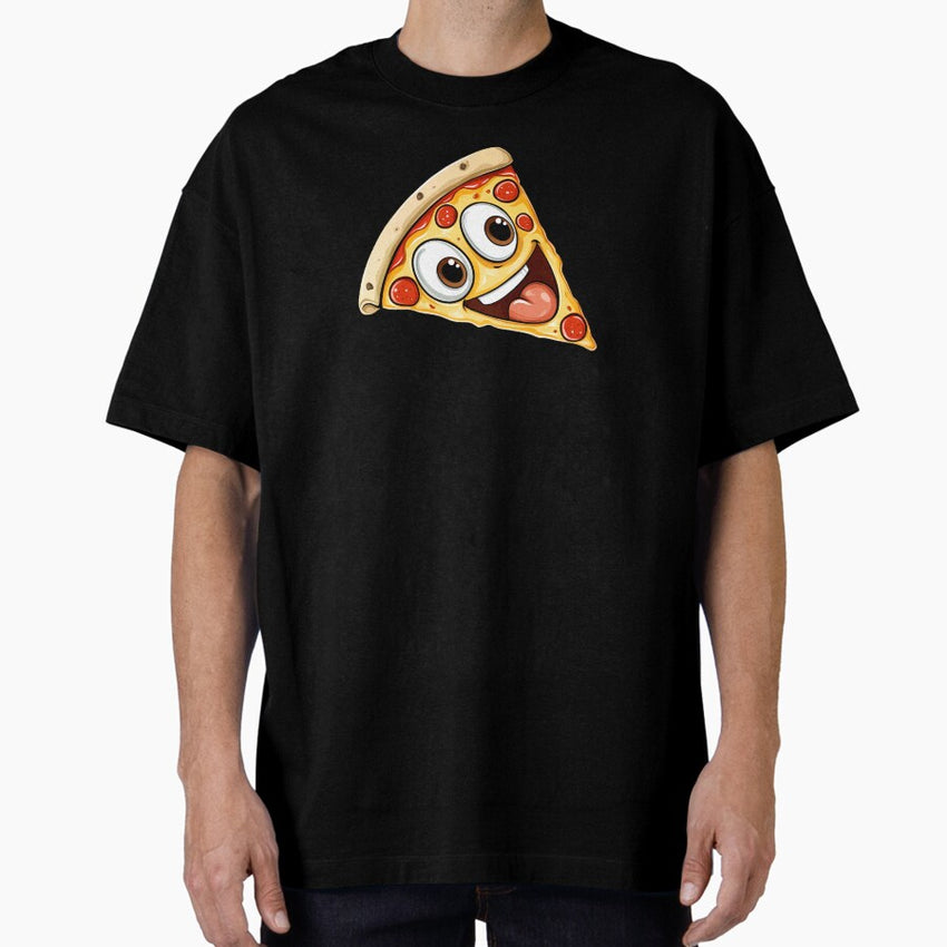 Pizza Sticker 02 Oversized T-Shirt