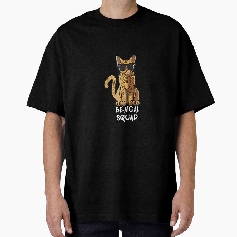 Cat Mom Lover Squad Gift Oversized T-Shirt