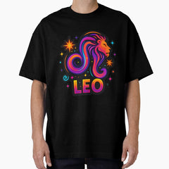 Leo Zodiac Sign – Bold & Radiant Star Sign Design Oversized T-Shirt