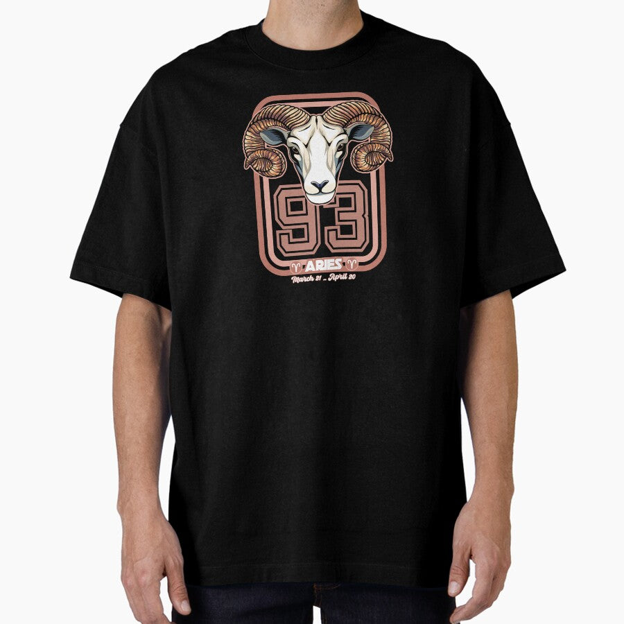 Aries Born In 1993 Zodiac Star Sign Horoscope Astrology Oversized T Shirt