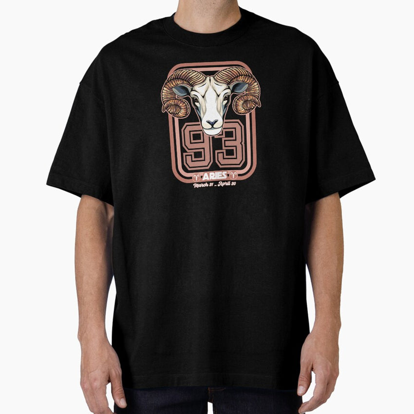 Aries Born In 1993 Zodiac Star Sign Horoscope Astrology Oversized T Shirt