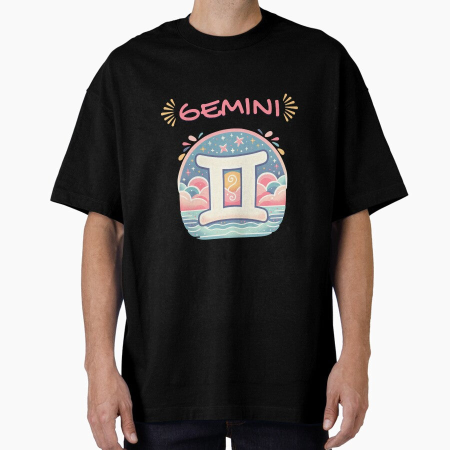 Gemini zodiac sign Oversized T-Shirt