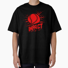 Baseball "Impact" tee red Oversized T-Shirt