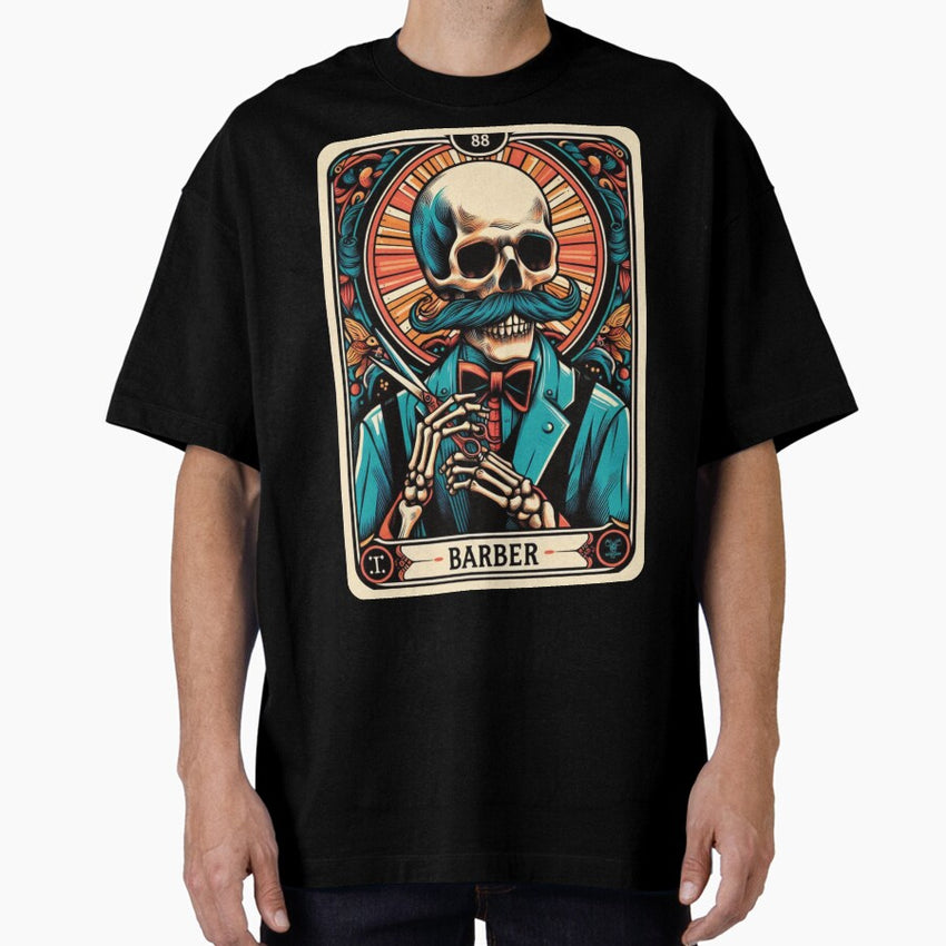 Barber Tarot Card Oversized T Shirt
