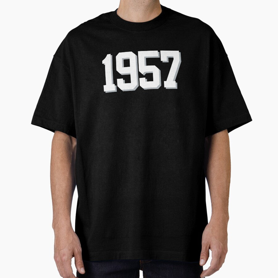 1957 Classic (White with Silver) Oversized T-Shirt