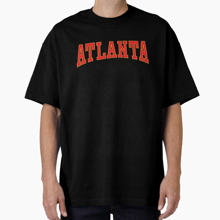 Atlanta - Red & Yellow Oversized T-Shirt