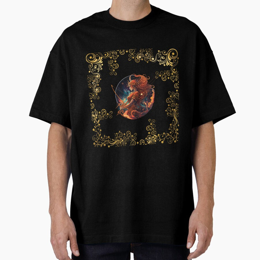 SAGITTARIUS ZODIAC SIGN WITHOUT FONT Oversized T-Shirt