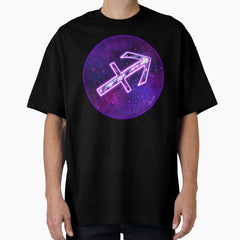 Sagittarius Galaxy Zodiac Symbol Oversized T-Shirt