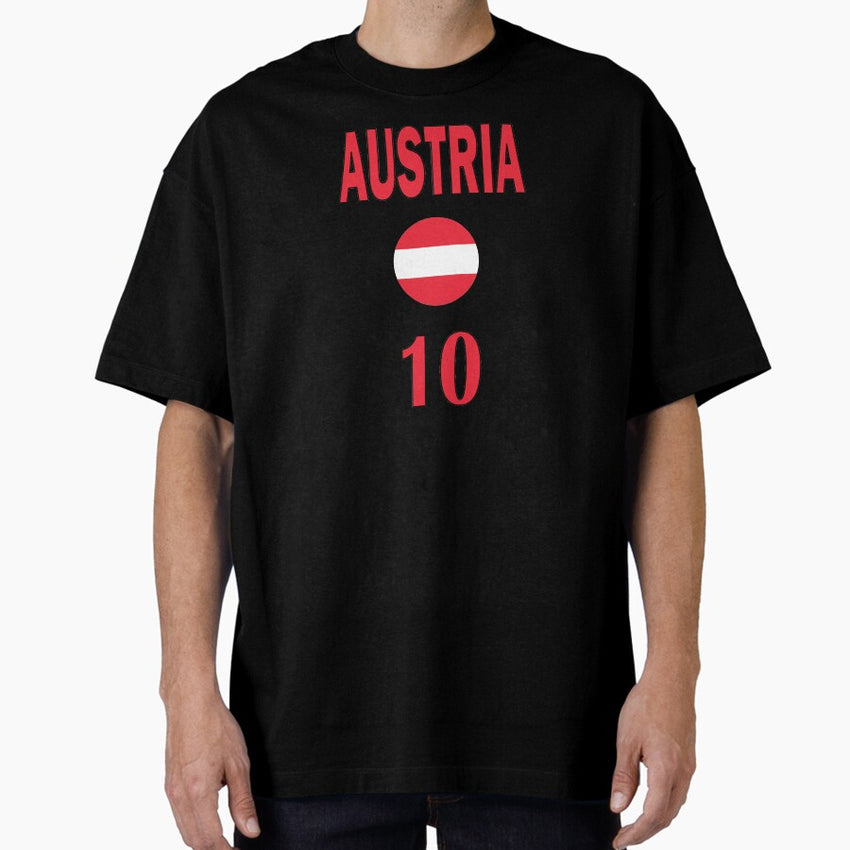 Austria Player Soccer Number Ten - Soccer Oversized T-Shirt
