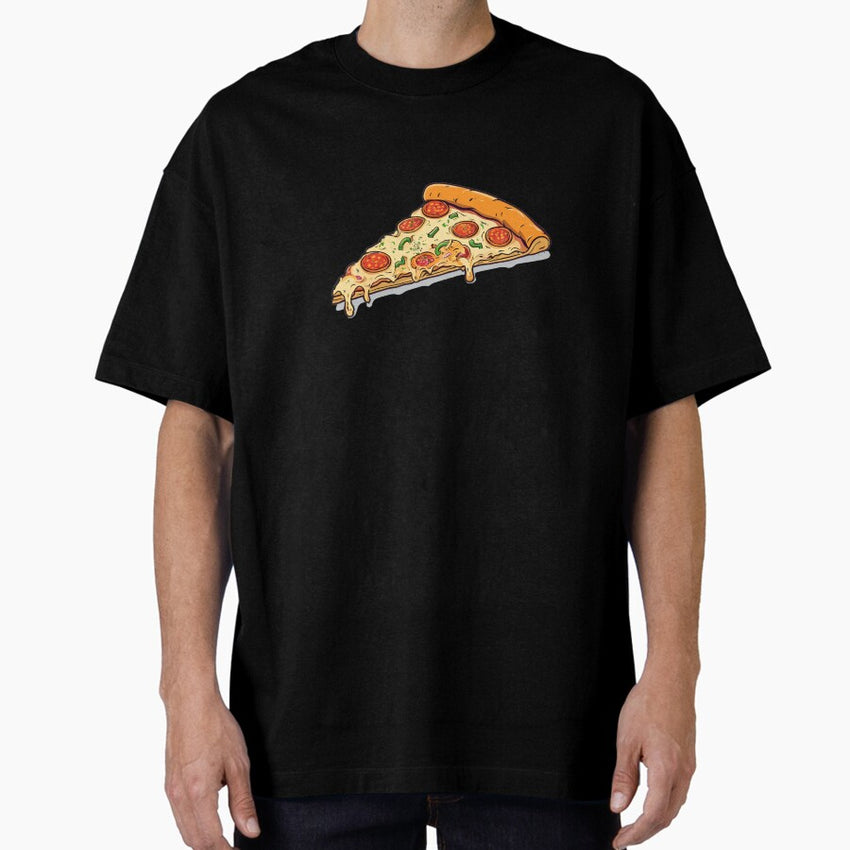 Pizza Slice Matching Design for Kids - Perfect Pair for Fathers Day Oversized T-Shirt