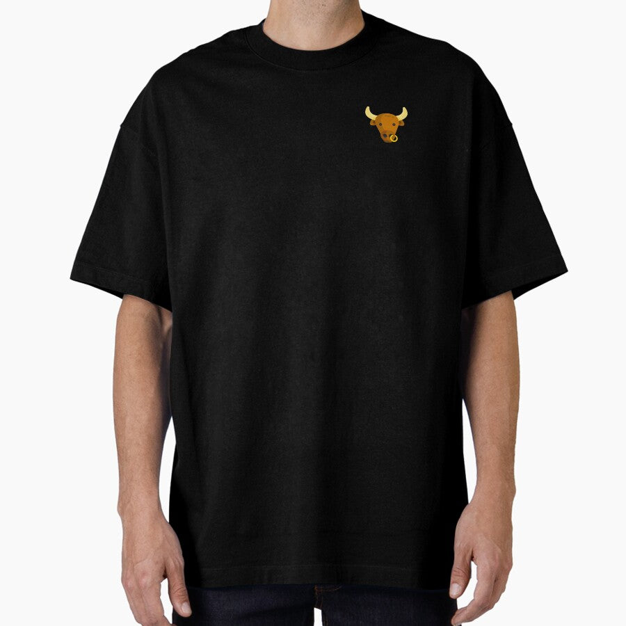 Zodiac Sign Taurus Bull Oversized T-Shirt