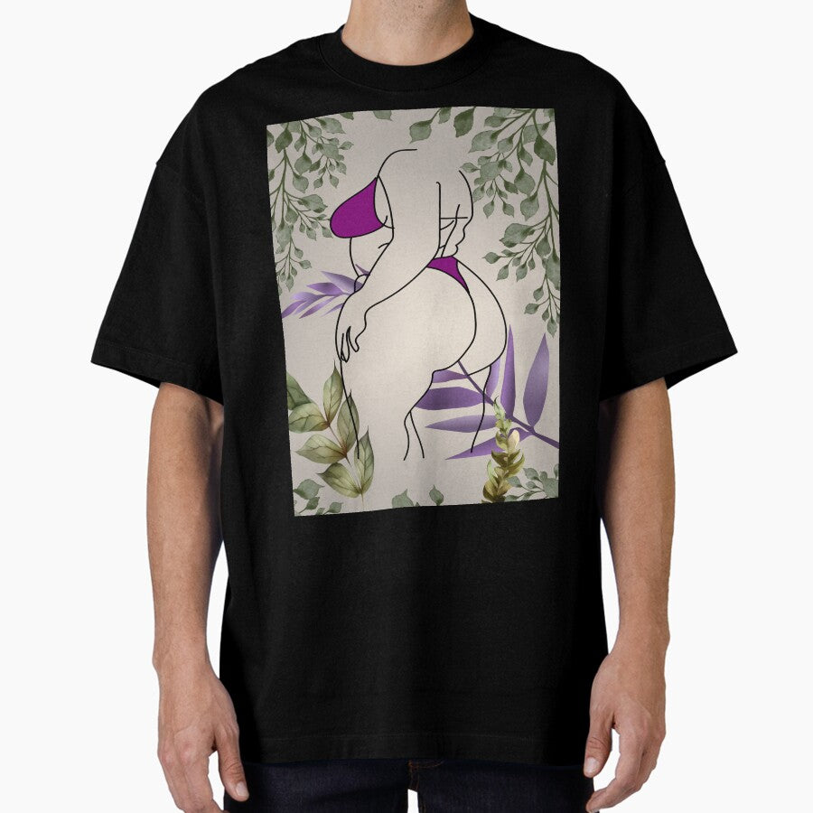 Abstract Home Decorating Minimalist Flower Line Art Wall Poster Oversized T Shirt