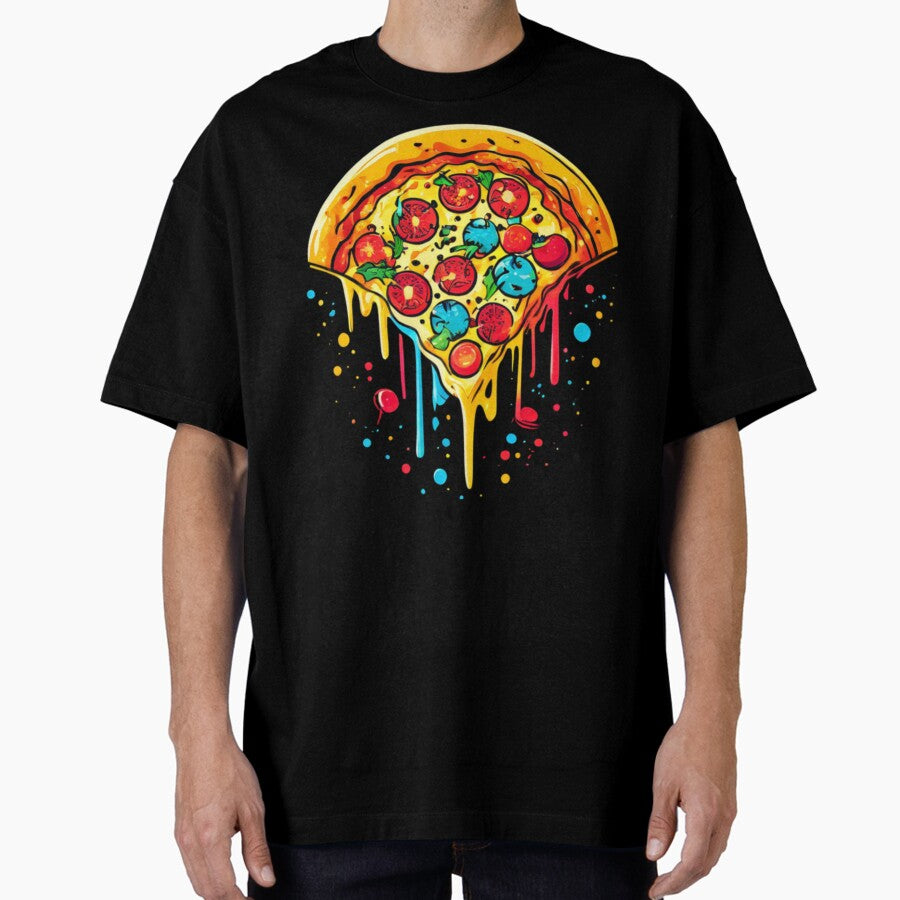 colored pizza slice Oversized T-Shirt