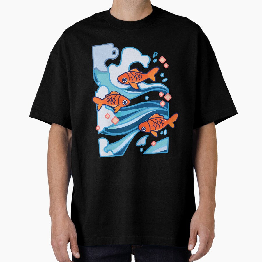 Fish Sea Oversized T Shirt