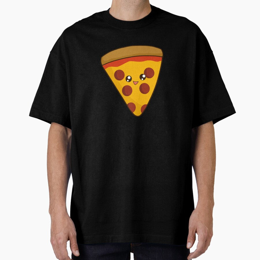 Cute Pizza Food Lover Oversized T-Shirt
