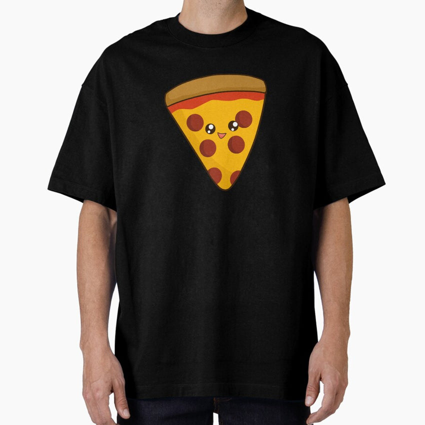 Cute Pizza Food Lover Oversized T-Shirt