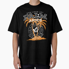 Aries Zodiac Sign Palm Oversized T-Shirt
