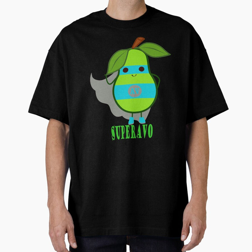 Avocado Superhero Oversized T-Shirt