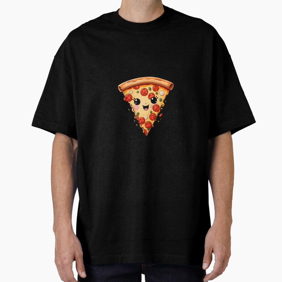Cute pizza face Oversized T-Shirt