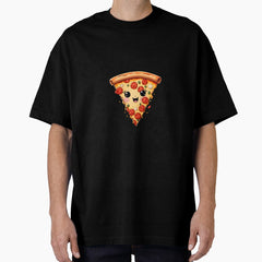 Cute pizza face Oversized T-Shirt