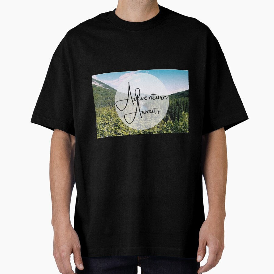 Adventure Awaits Vibrant Scenery Of Alberta Mountains Oversized T Shirt
