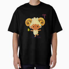 Cute Zodiac Aries Sign Oversized T-Shirt