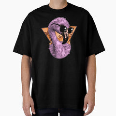 Pink Flamingo Wearing Sunglasses Oversized T Shirt
