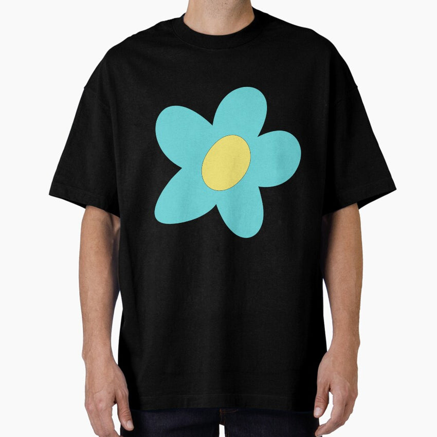 A Blue Happy Flower Oversized T-Shirt