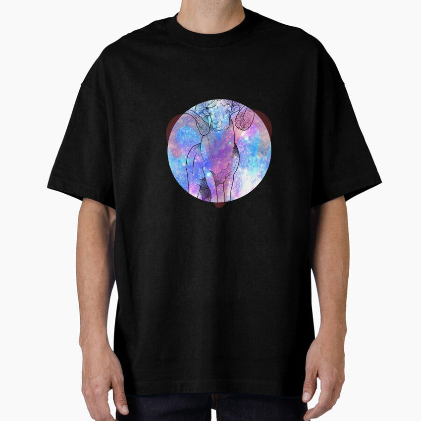 Aries Zodiac Star Sign Oversized T Shirt