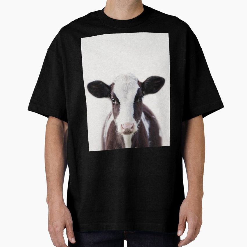 Baby Cow Baby Animals Art Print By Synplus Oversized T Shirt
