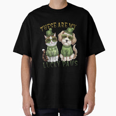 These are my lucky paws Oversized T-Shirt