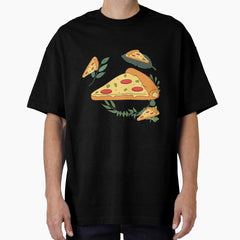 Aesthetic Pizza Pattern Oversized T-Shirt