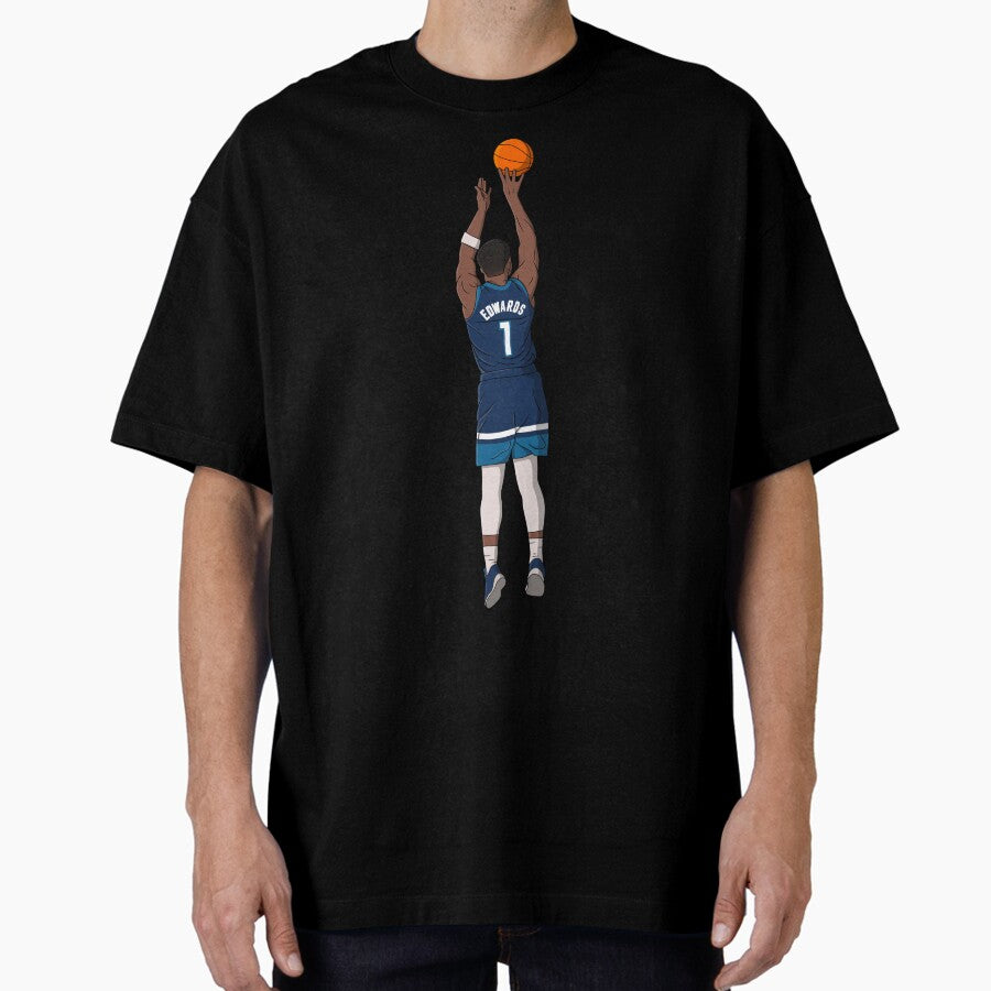 Anthony Edwards Minnesota Timberwolves Basketball Oversized T Shirt