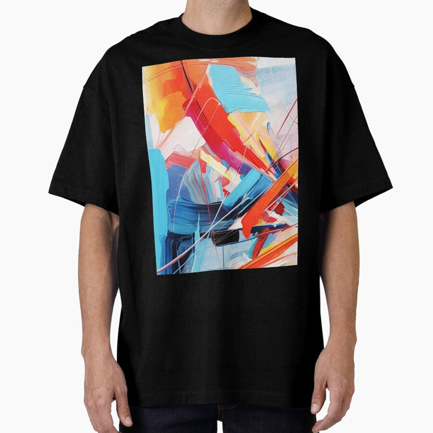 Abstract Painting Modern Wall Art Oversized T Shirt