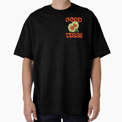 Retro Groovy Flower Power | 70s & 80s Good Vibes Art Oversized T-Shirt
