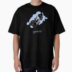 Gemini Art, A Beautiful Gift For People Born Under The Gemini Zodiac Sign Oversized T-Shirt