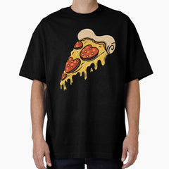 Valentines Day Love Pizza With Salami Sticker Oversized T-Shirt
