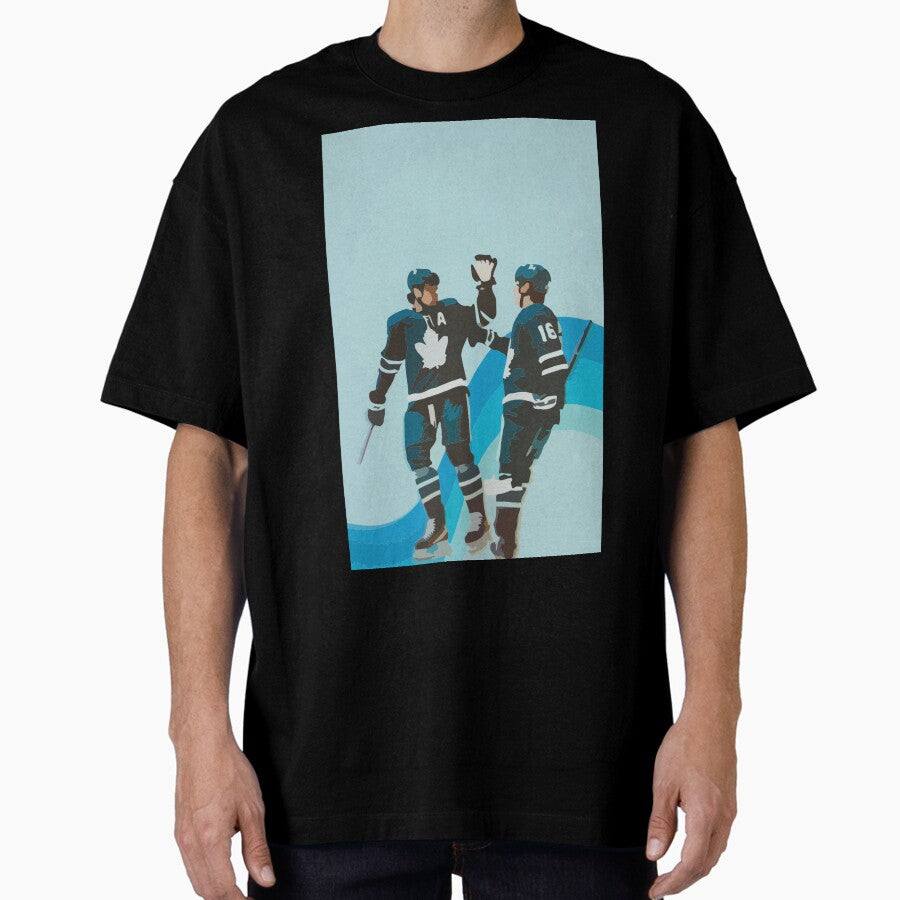Auston Matthews and Mitch Marner painting Oversized T-Shirt