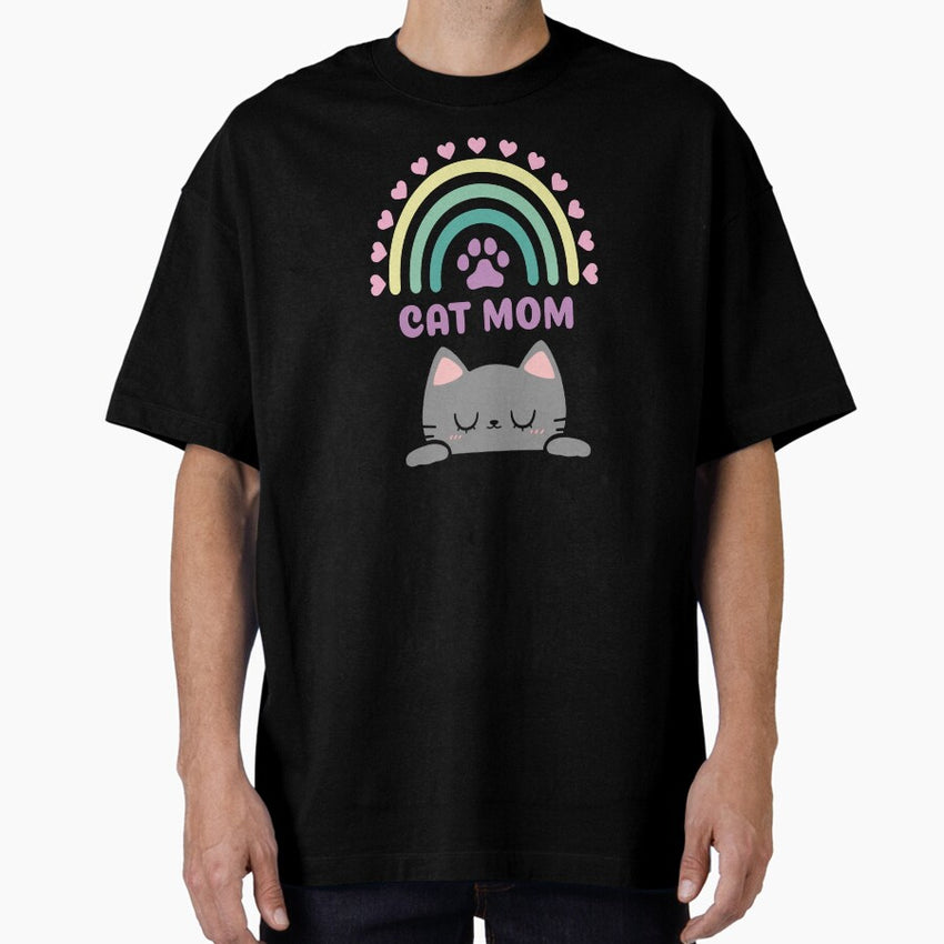 Cat Mom Lovers Oversized T-Shirt