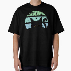 Black cat day Cat Mom Oversized T-Shirt