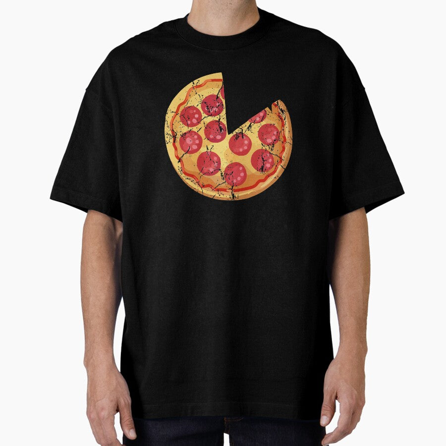 Pizza Pie Matching halloween costume for couples Oversized T-Shirt