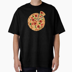 Pepperoni Pizza Art Oversized T-Shirt
